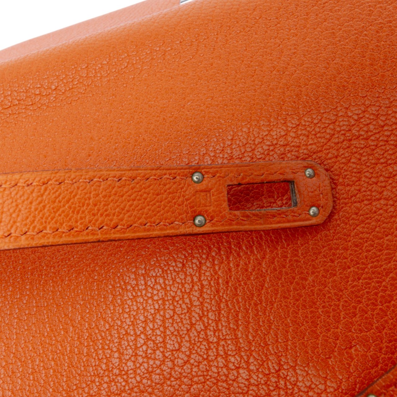Hermès Chevre Mysore Kelly Longue Wallet Oranje