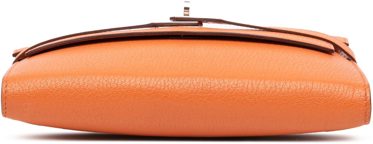 Hermès Chevre Mysore Kelly Longue Wallet Oranje