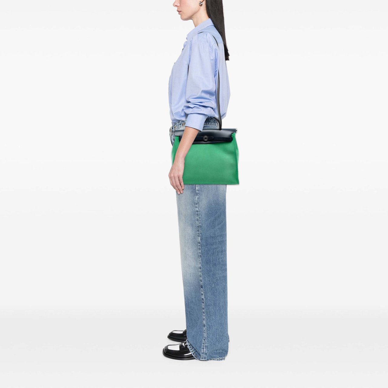 Hermès Toile Herbag Zip 31 Groen