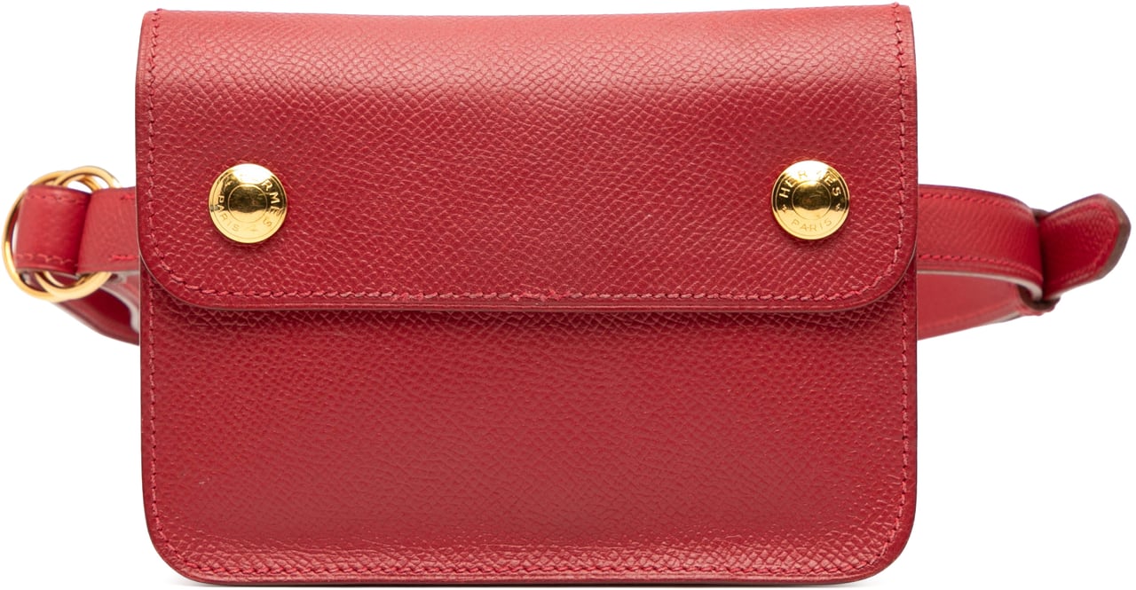 Hermès Courchevel Pochette Bum Bag Rood