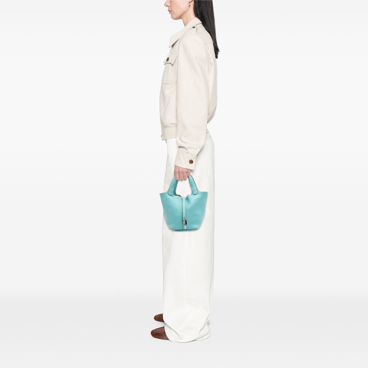 Hermès Clemence Picotin Lock 18 Blauw