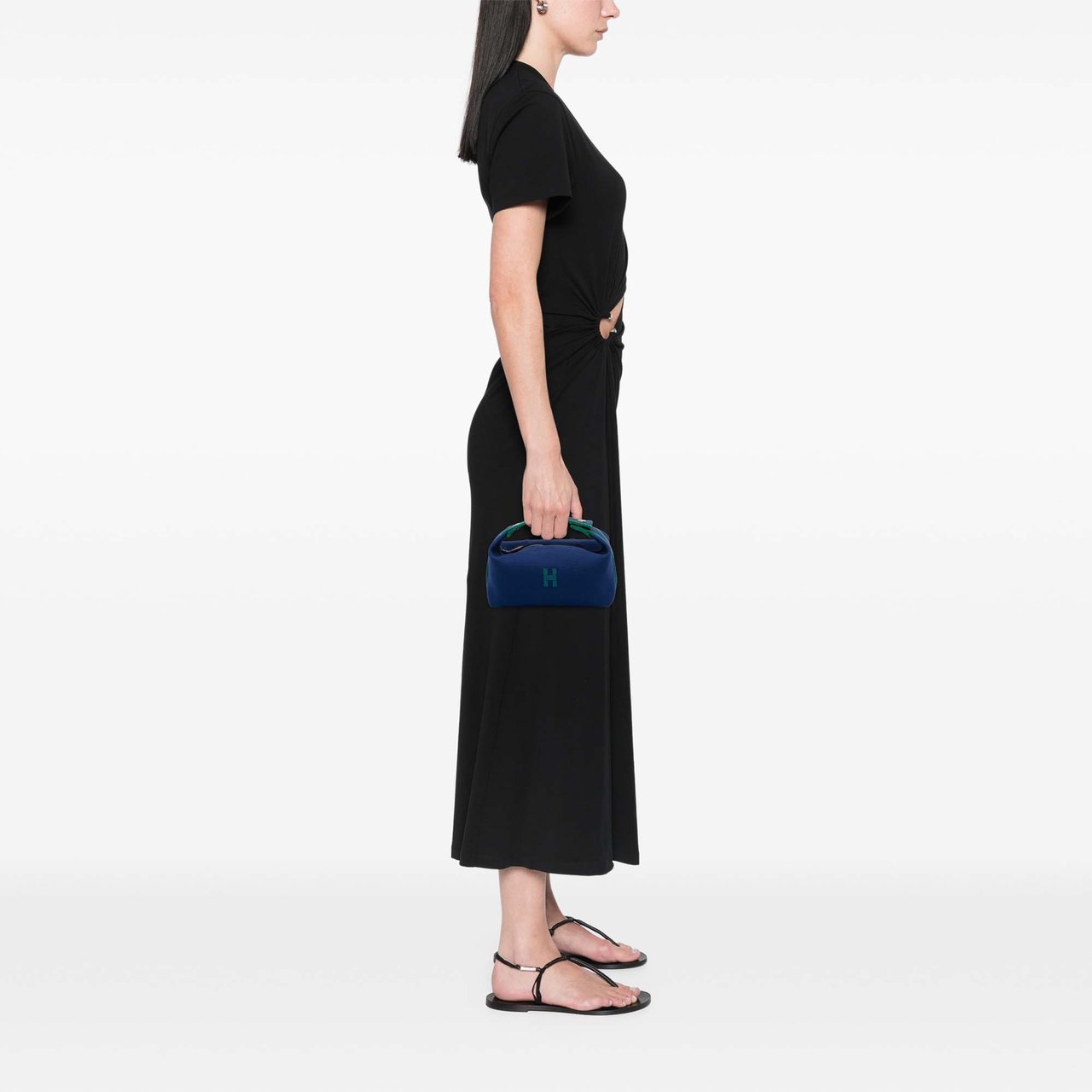 Hermès Small Canvas Bride A Brac Blauw