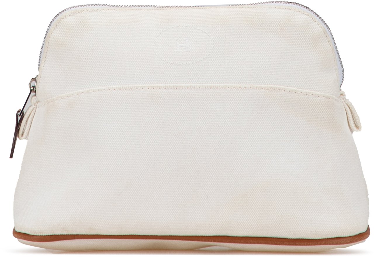 Hermès Toile Bolide Trousse de Voyage PM Wit