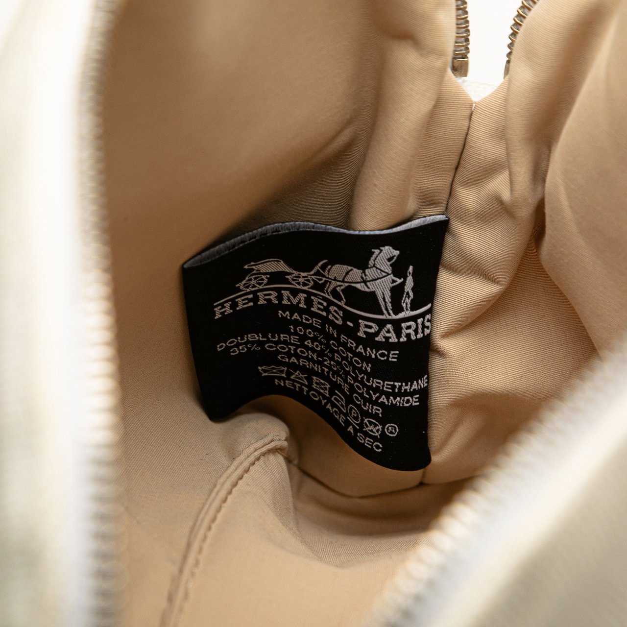 Hermès Toile Bolide Trousse de Voyage PM Wit