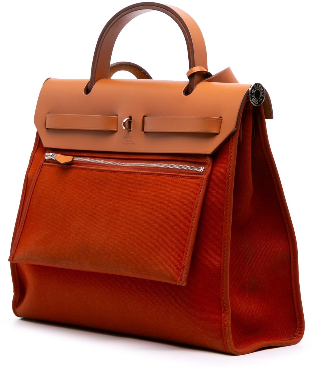Hermès Toile Herbag Zip 31 Oranje
