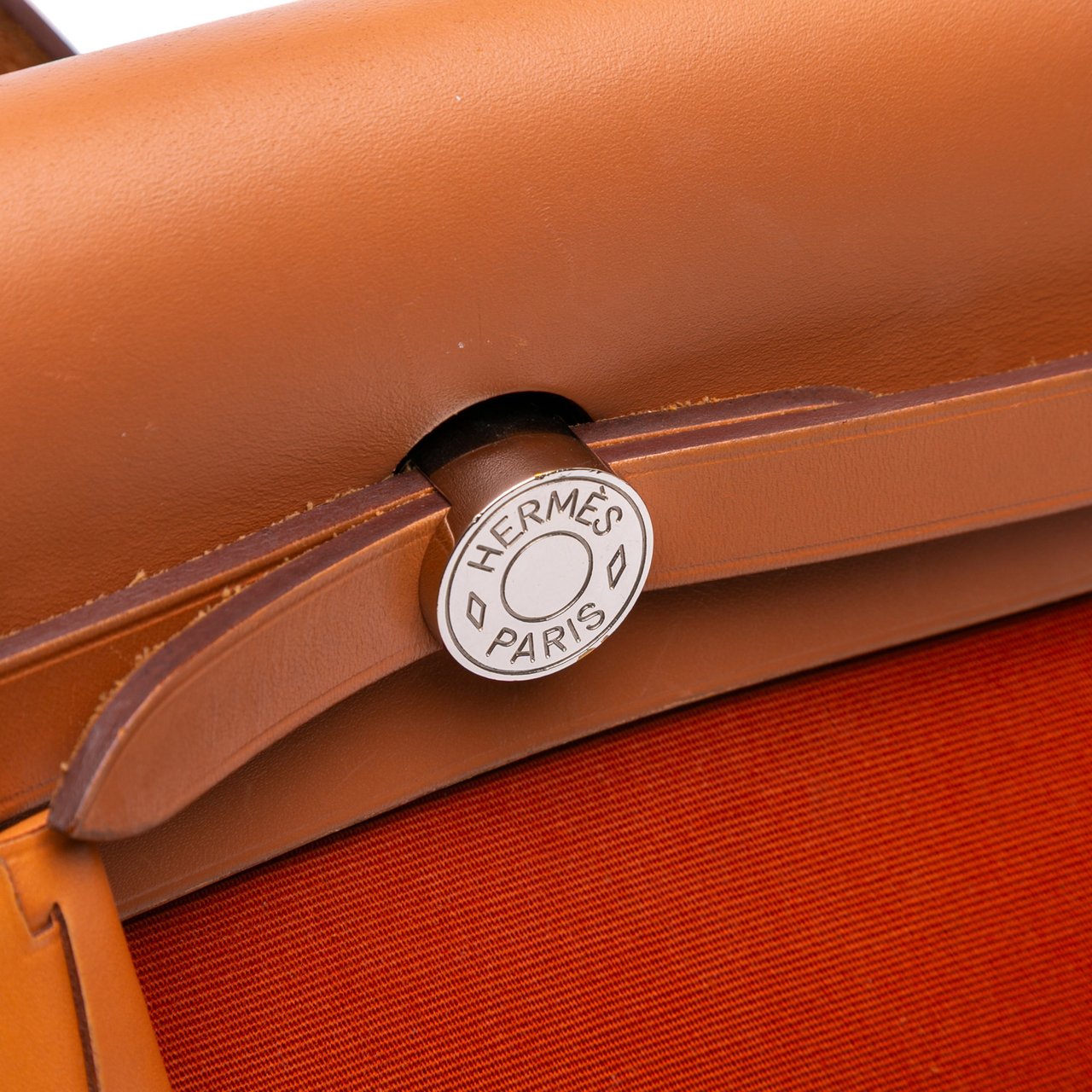 Hermès Toile Herbag Zip 31 Oranje