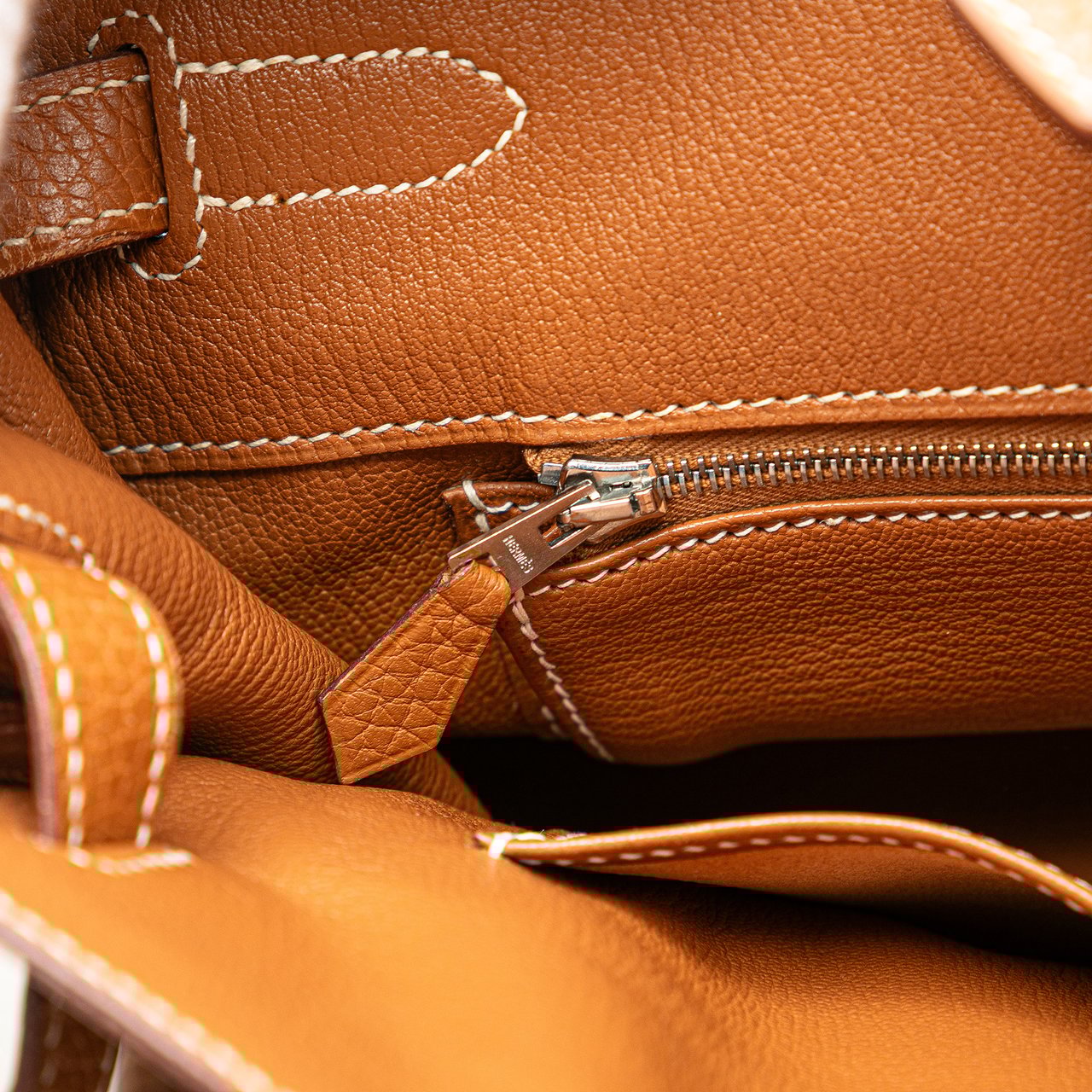 Hermès Clemence Birkin Retourne 35 Bruin