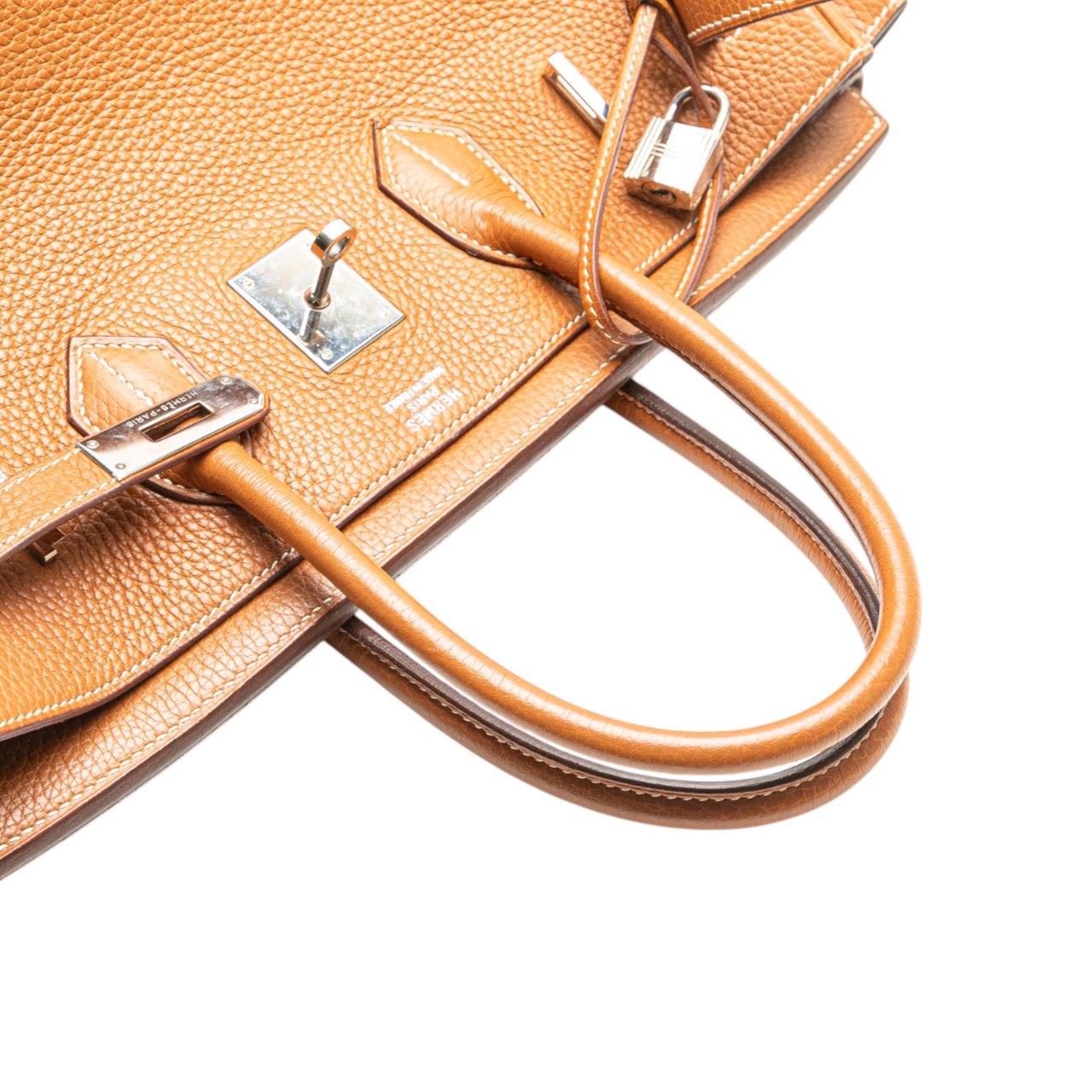 Hermès Clemence Birkin Retourne 35 Bruin