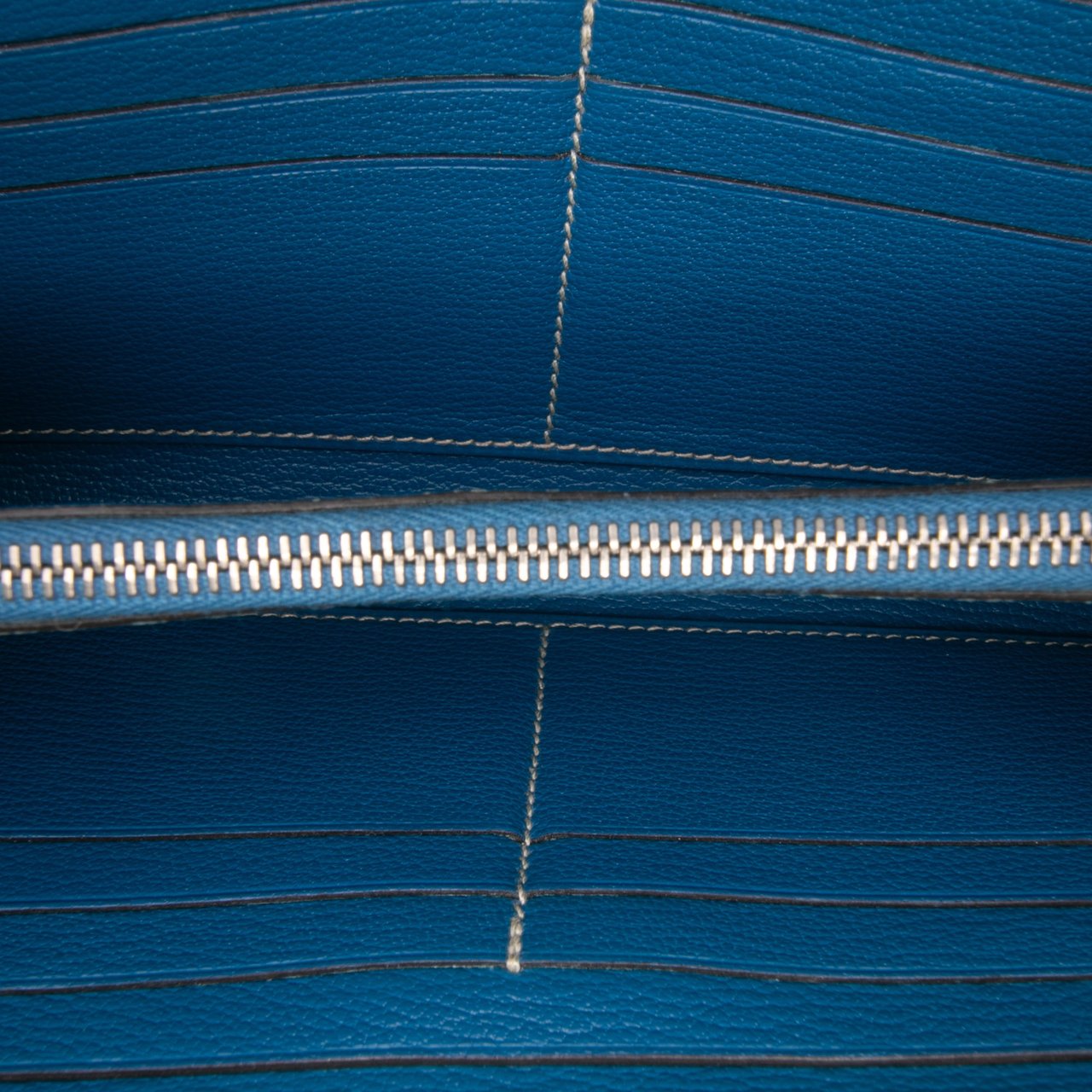 Hermès Epsom Kelly Longue Wallet Blauw