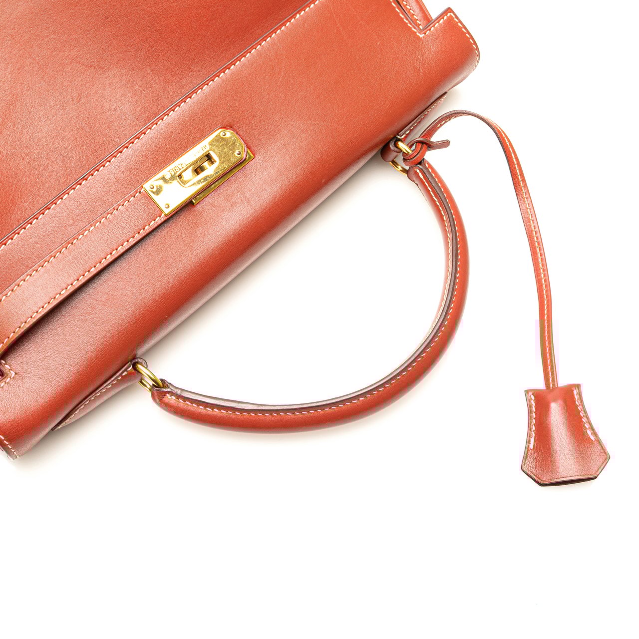 Hermès Box Calf Kelly Retourne 32 Rood