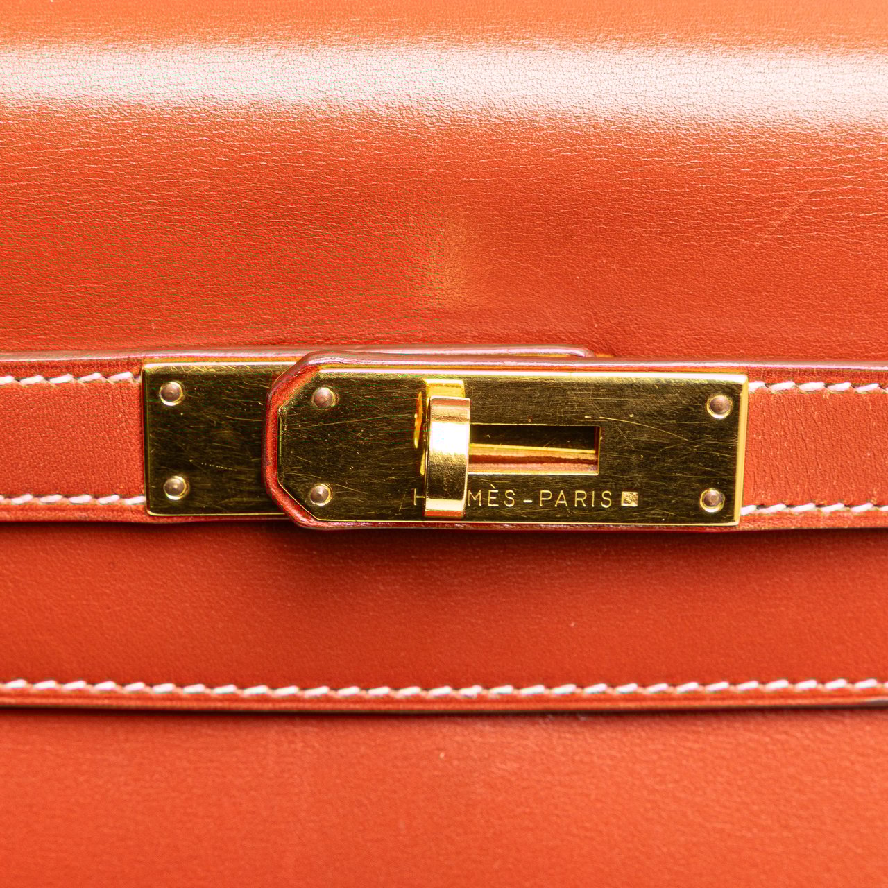 Hermès Box Calf Kelly Retourne 32 Rood