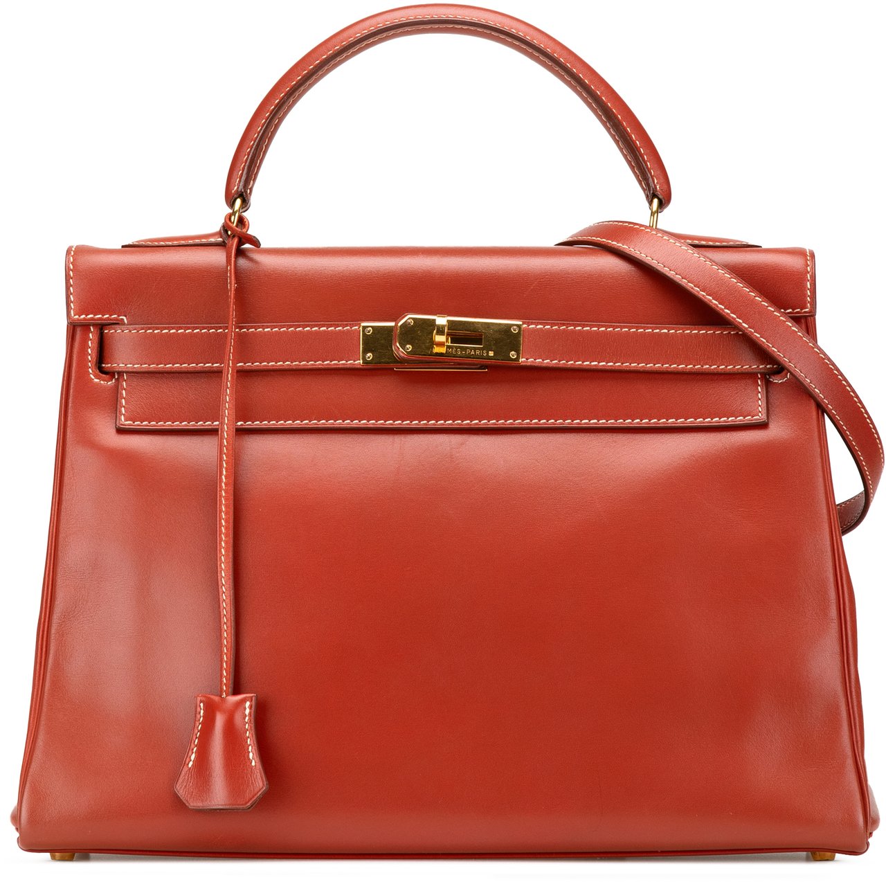 Hermès Box Calf Kelly Retourne 32 Rood