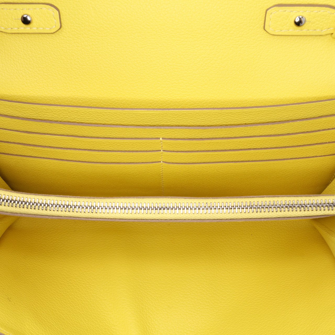 Hermès Evercolor Constance Wallet To Go Geel
