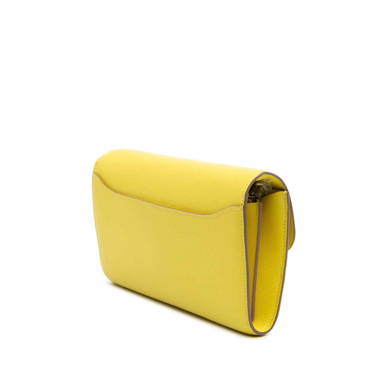 Hermès Evercolor Constance Wallet To Go Geel