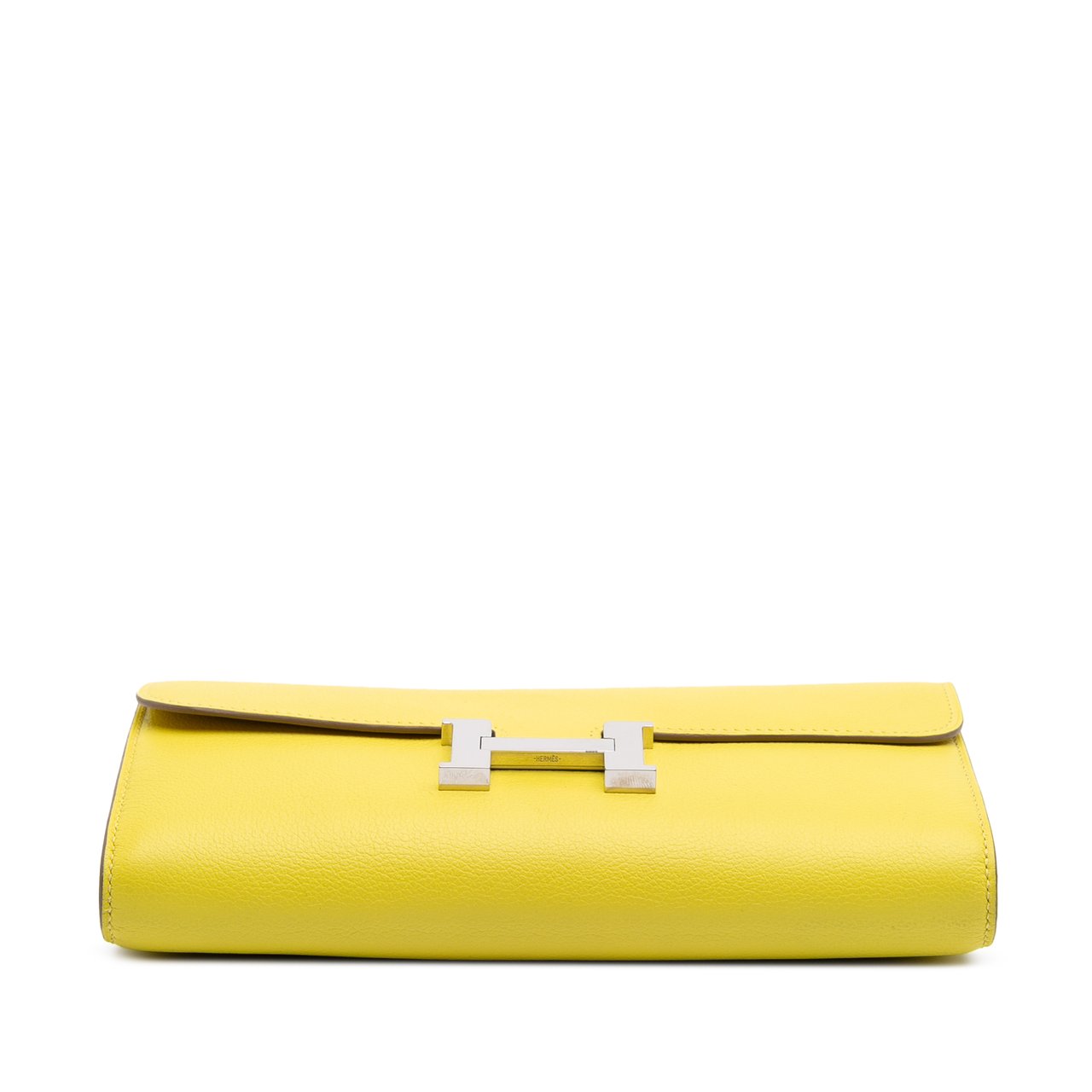 Hermès Evercolor Constance Wallet To Go Geel