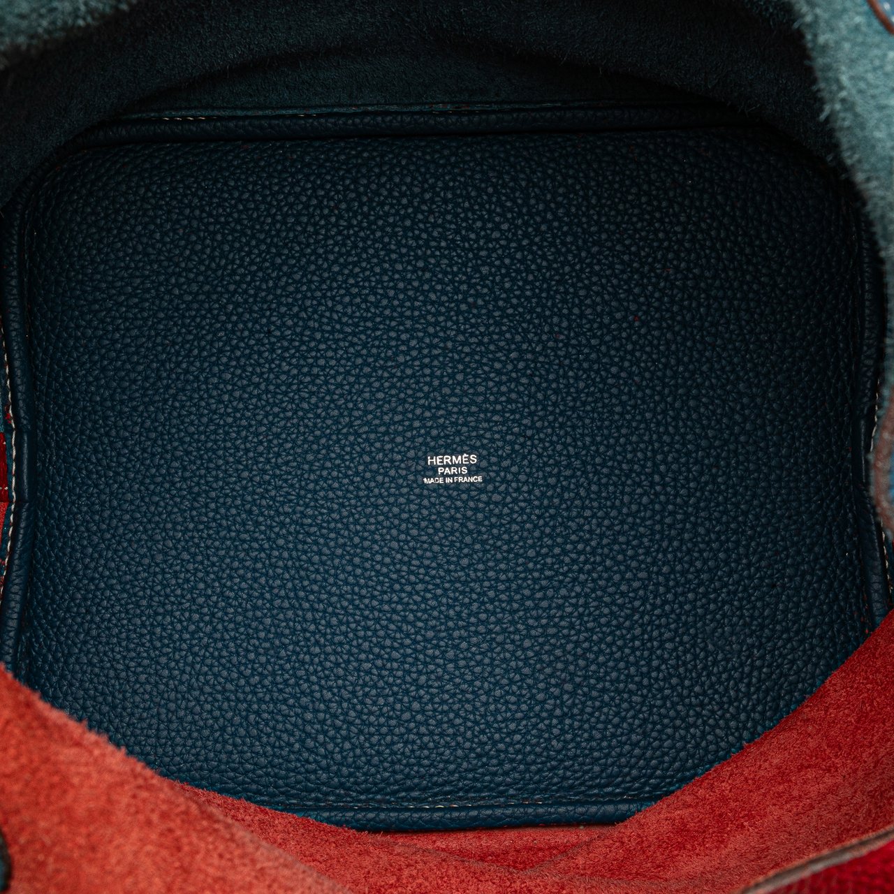 Hermès Bicolor Clemence Picotin Lock 22 Blauw