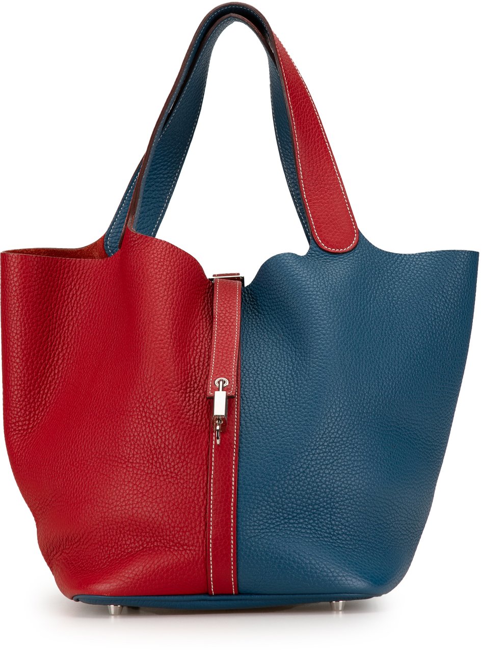 Hermès Bicolor Clemence Picotin Lock 22 Blauw