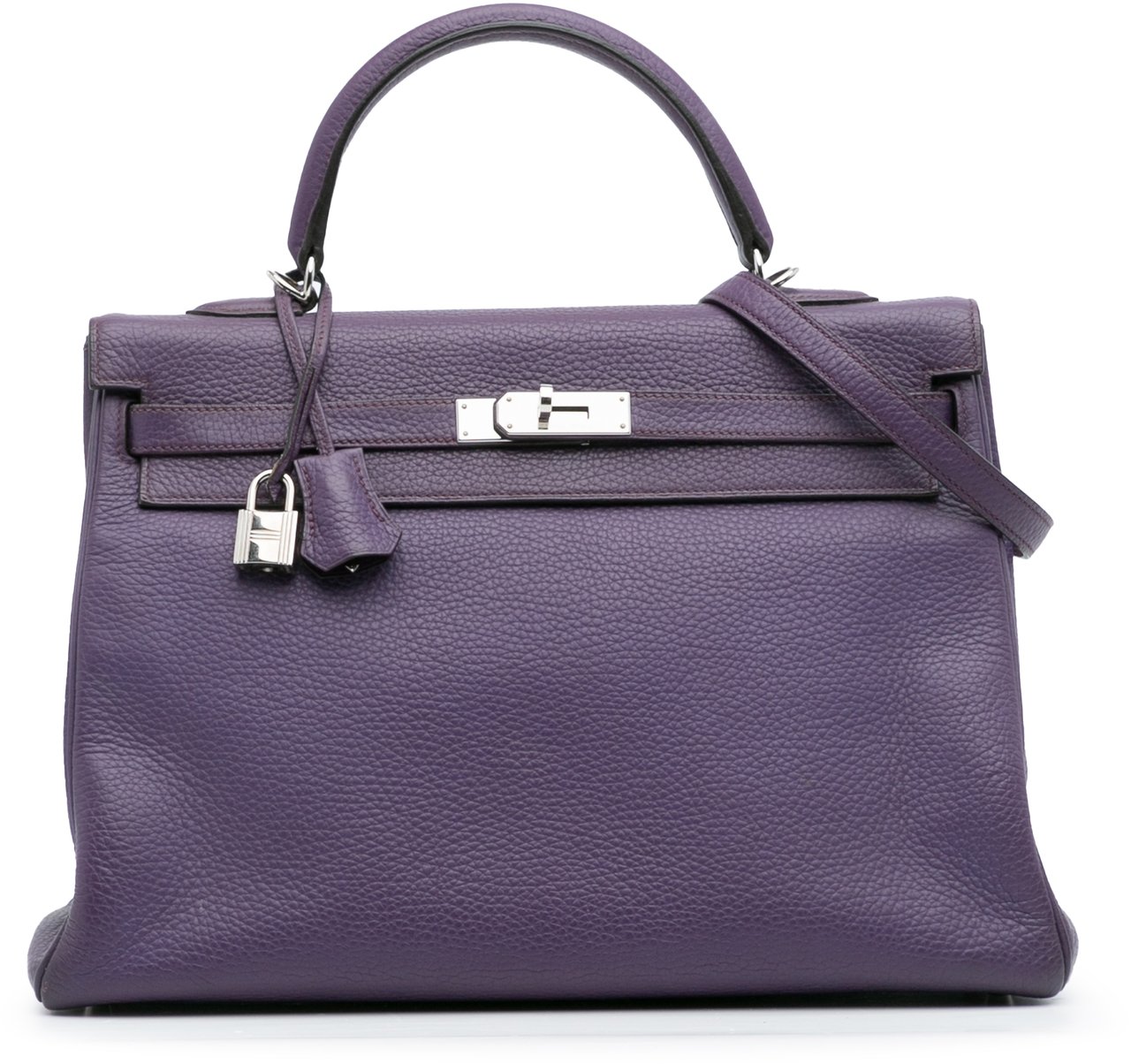 Hermès Togo Kelly II Retourne 35 Paars