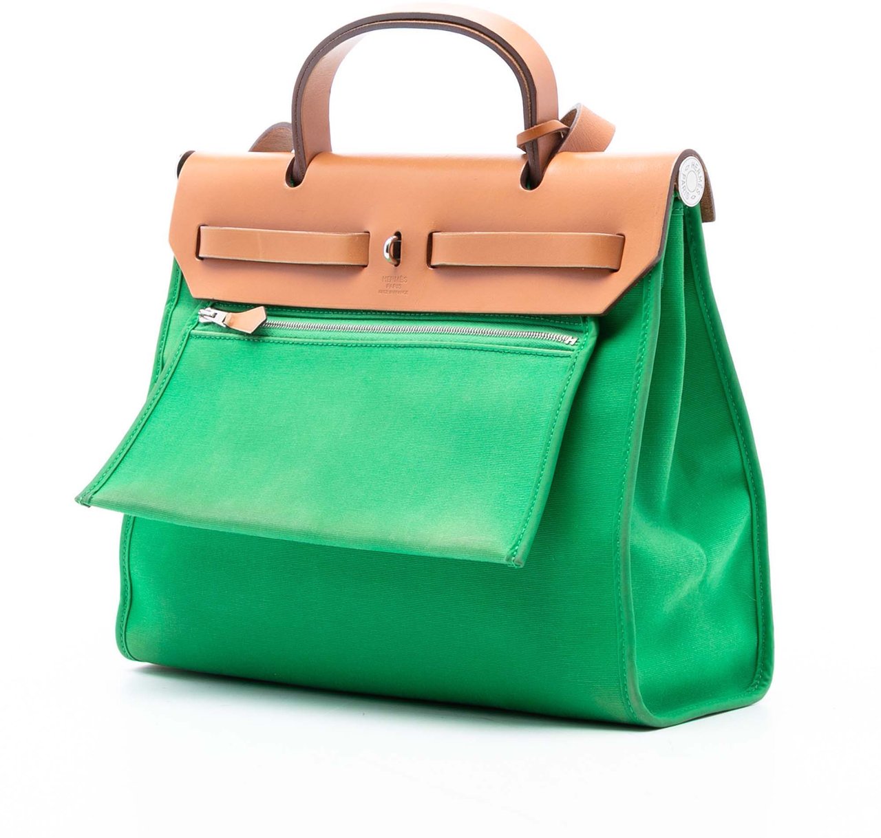 Hermès Toile Herbag Zip 31 Groen