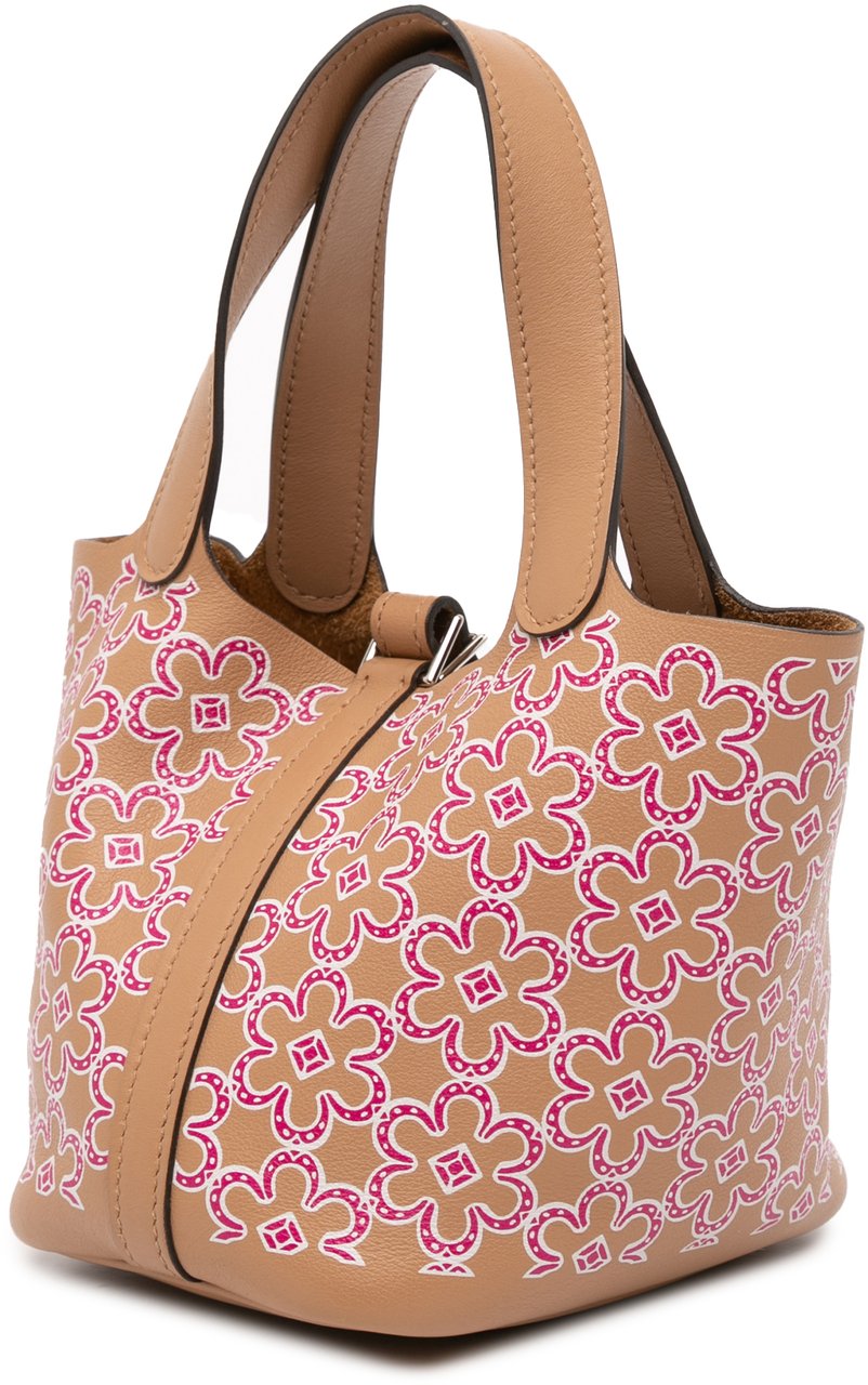 Hermès Micro Swift Lucky Daisy Picotin Lock 14 Bruin