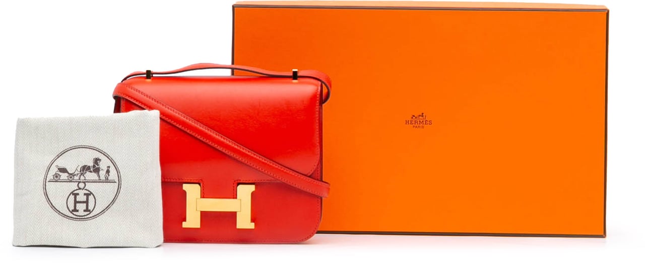 Hermès Mini Tadelakt Constance 18 Rood