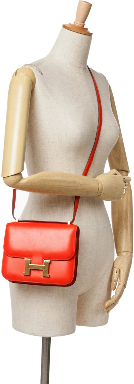 Hermès Mini Tadelakt Constance 18 Rood