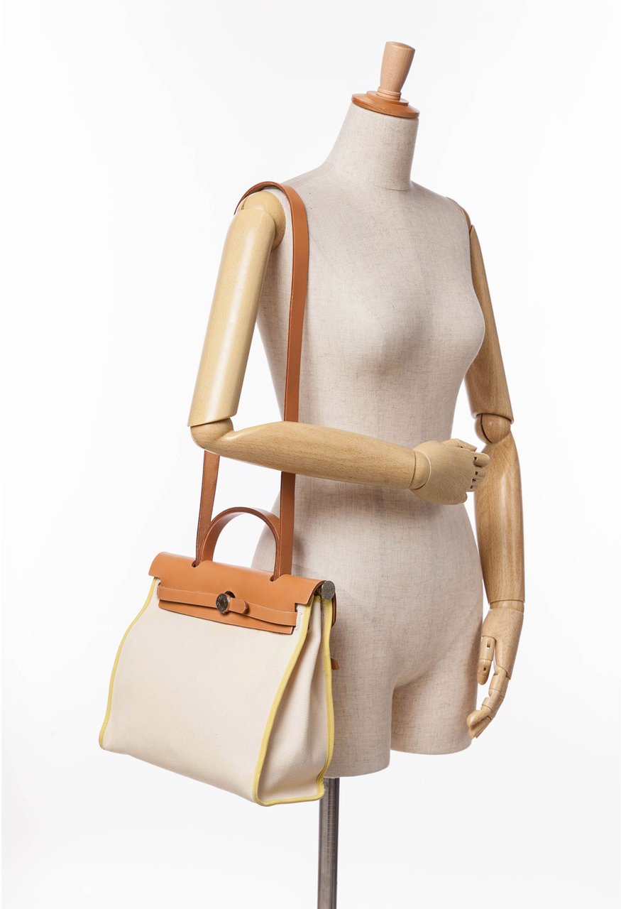 Hermès Toile Herbag Zip 31 Bruin