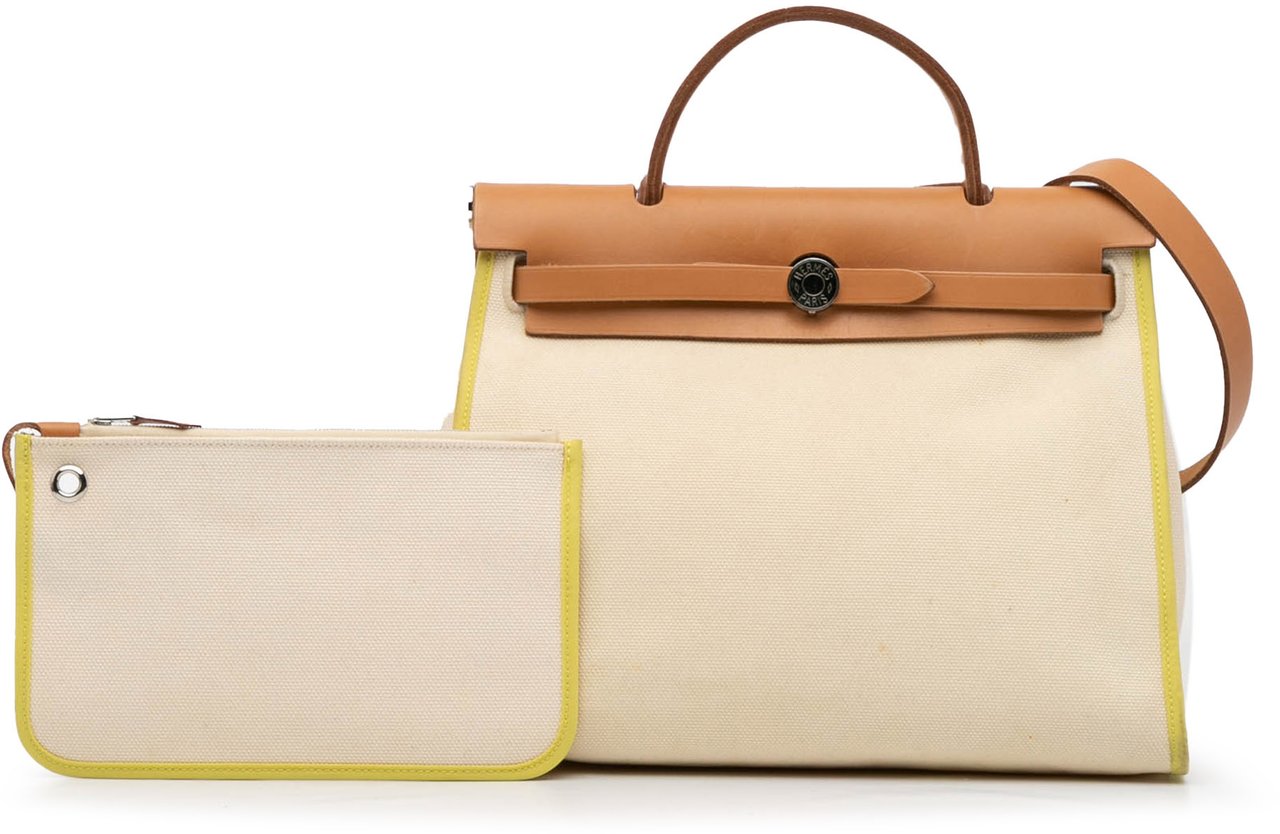 Hermès Toile Herbag Zip 31 Bruin