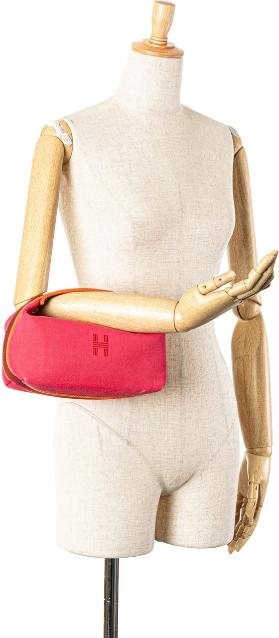 Hermès Small Toile Bride A Brac Case Roze