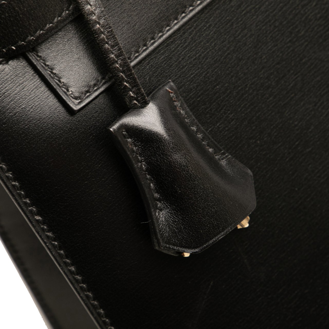 Hermès Box Calf Kelly II Sellier 32 Zwart