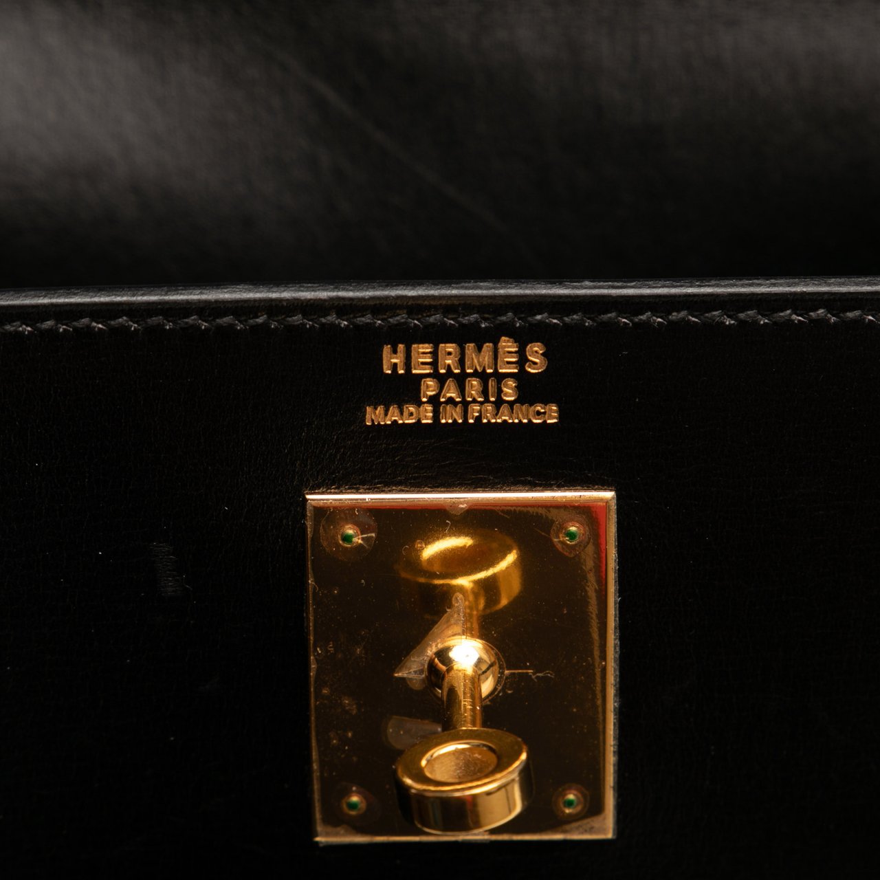 Hermès Box Calf Kelly II Sellier 32 Zwart