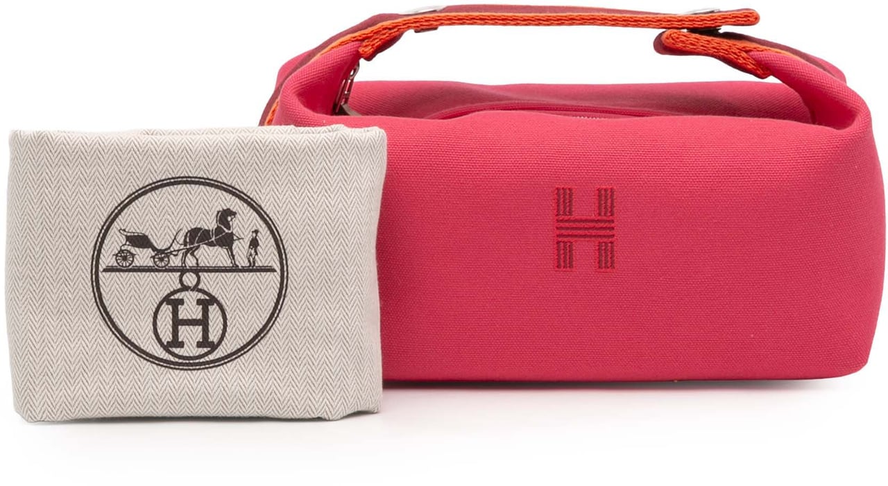 Hermès Small Toile Bride A Brac Case Roze