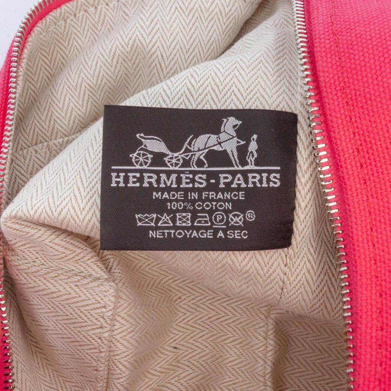 Hermès Small Toile Bride A Brac Case Roze