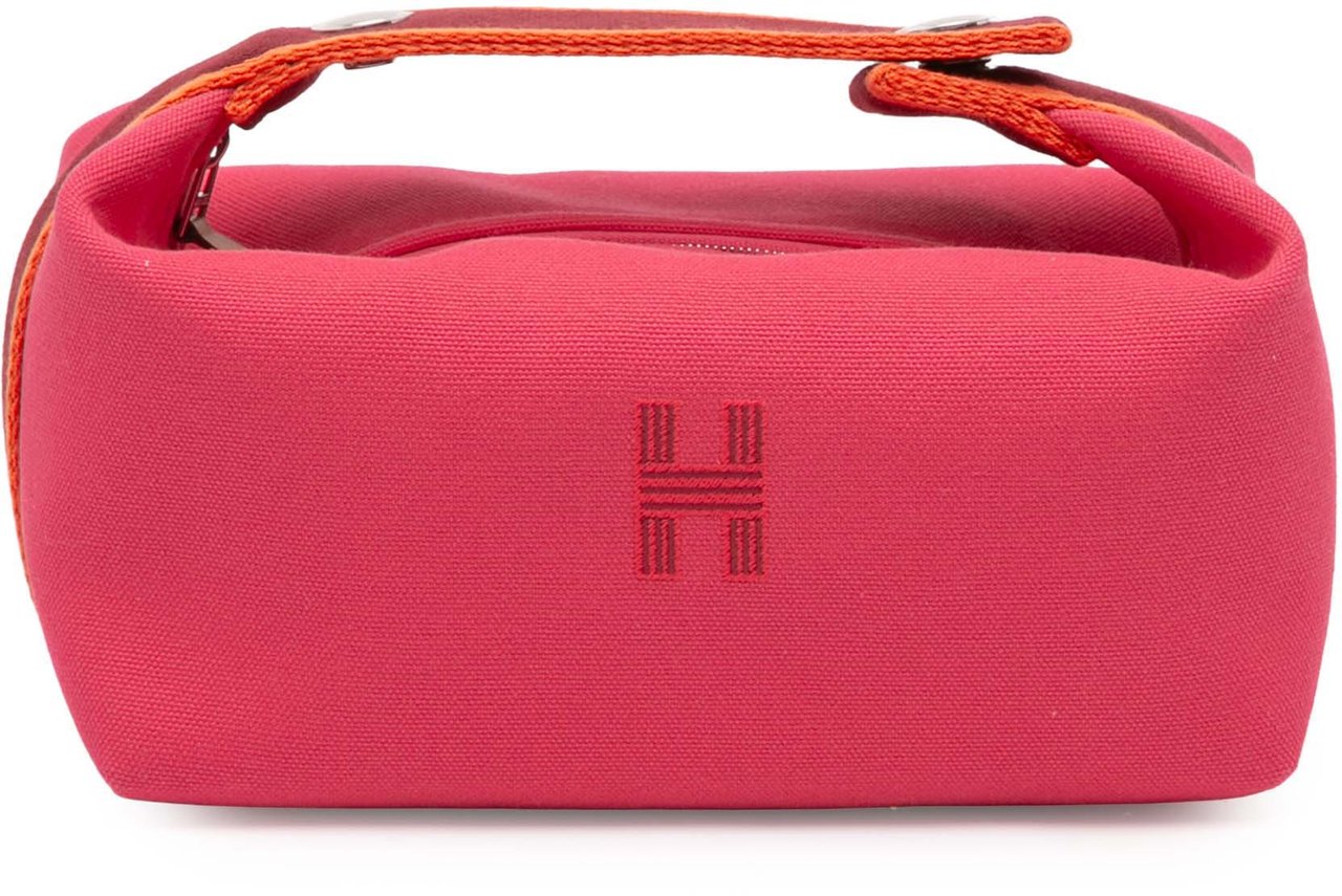 Hermès Small Toile Bride A Brac Case Roze