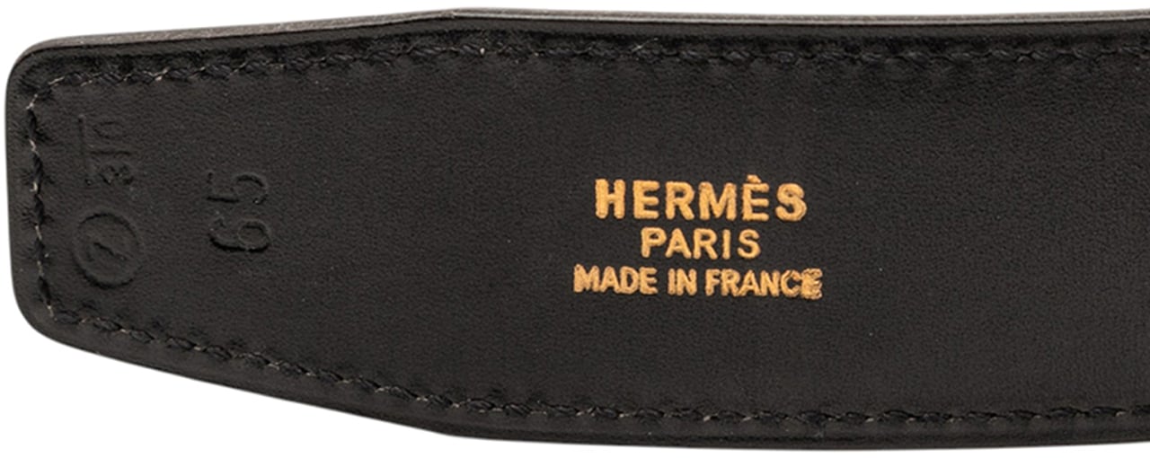 Hermès Box Calf Constance Belt Zwart