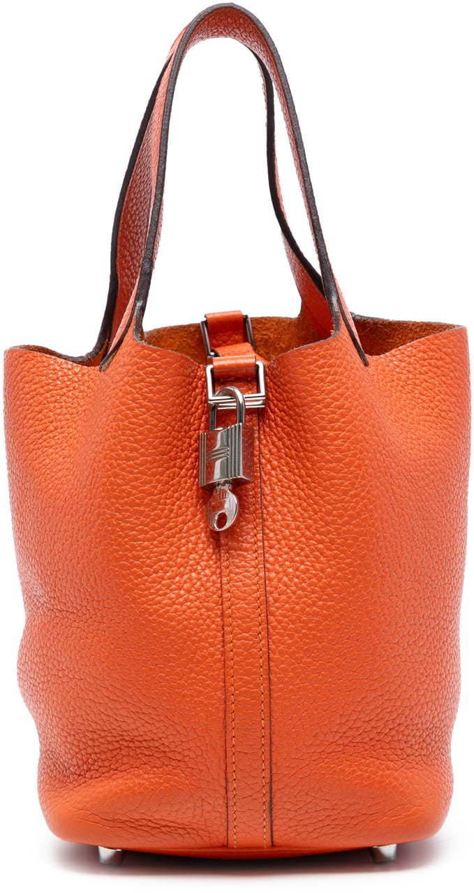 Hermès Clemence Picotin Lock 18 Oranje