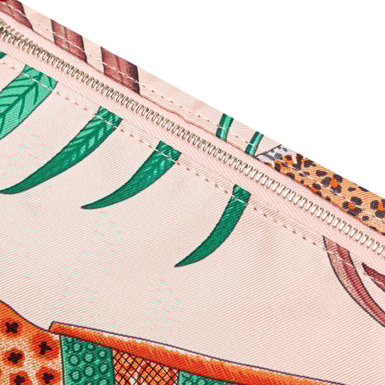 Hermès Silk La Marche Du Zambeze Silky City Pouch Roze