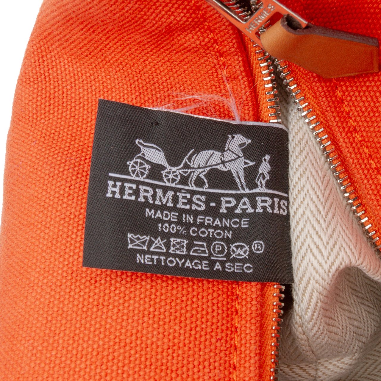 Hermès Small Canvas Bride A Brac Case Oranje