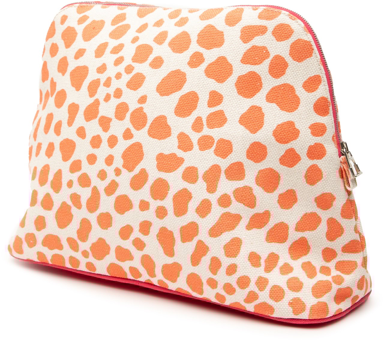 Hermès Printed Toile Bolide Trousse de Voyage GM Wit