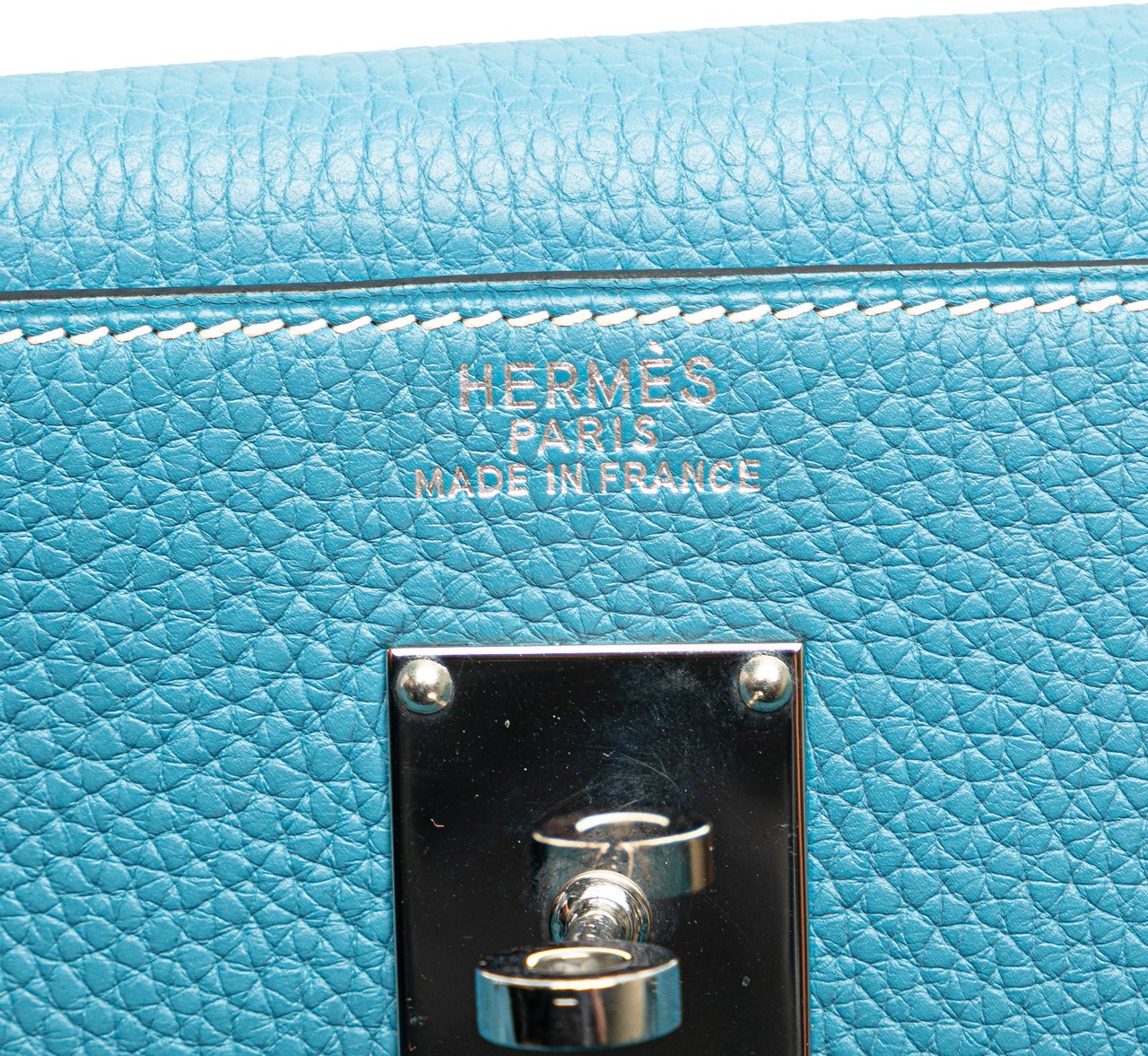 Hermès Clemence Kelly II Relax 50 Voyage Blauw