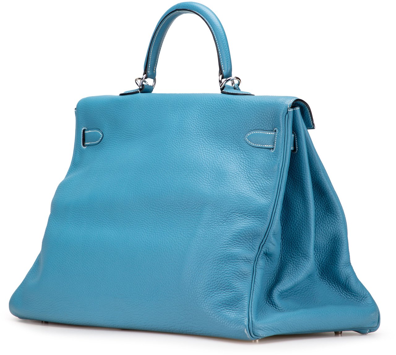 Hermès Clemence Kelly II Relax 50 Voyage Blauw