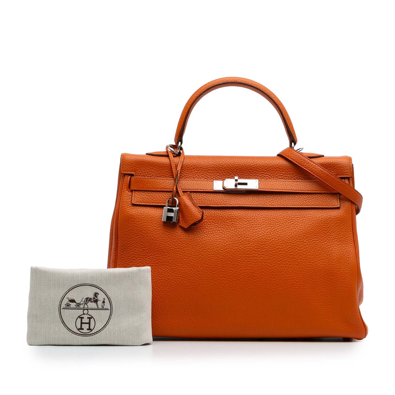 Hermès Togo Kelly II Retourne 35 Oranje