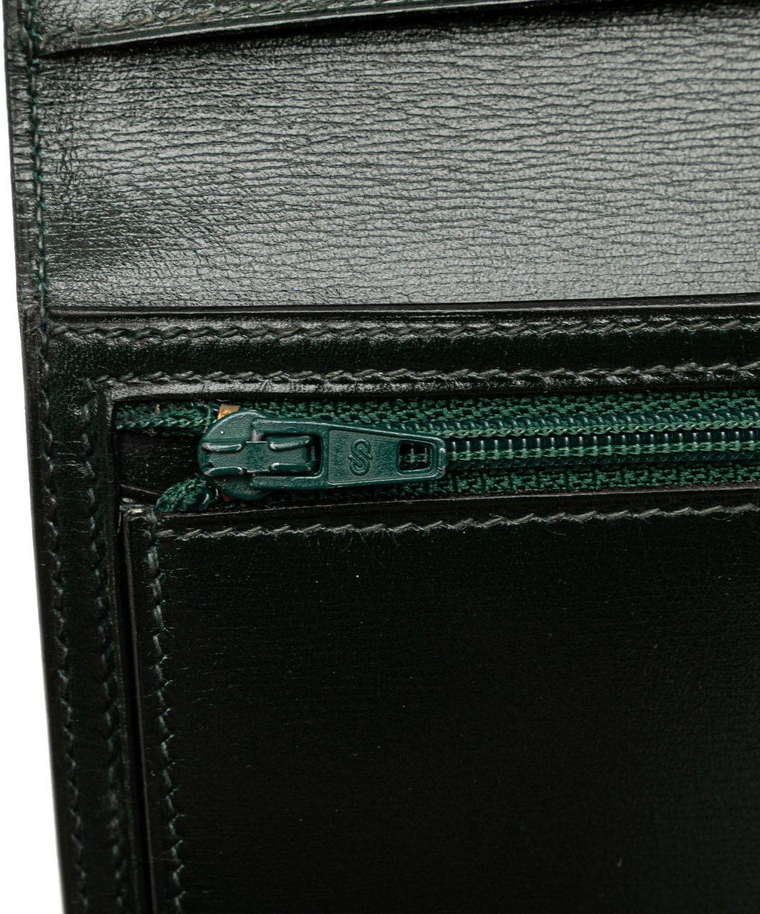 Hermès Box Calf Bearn Wallet Groen