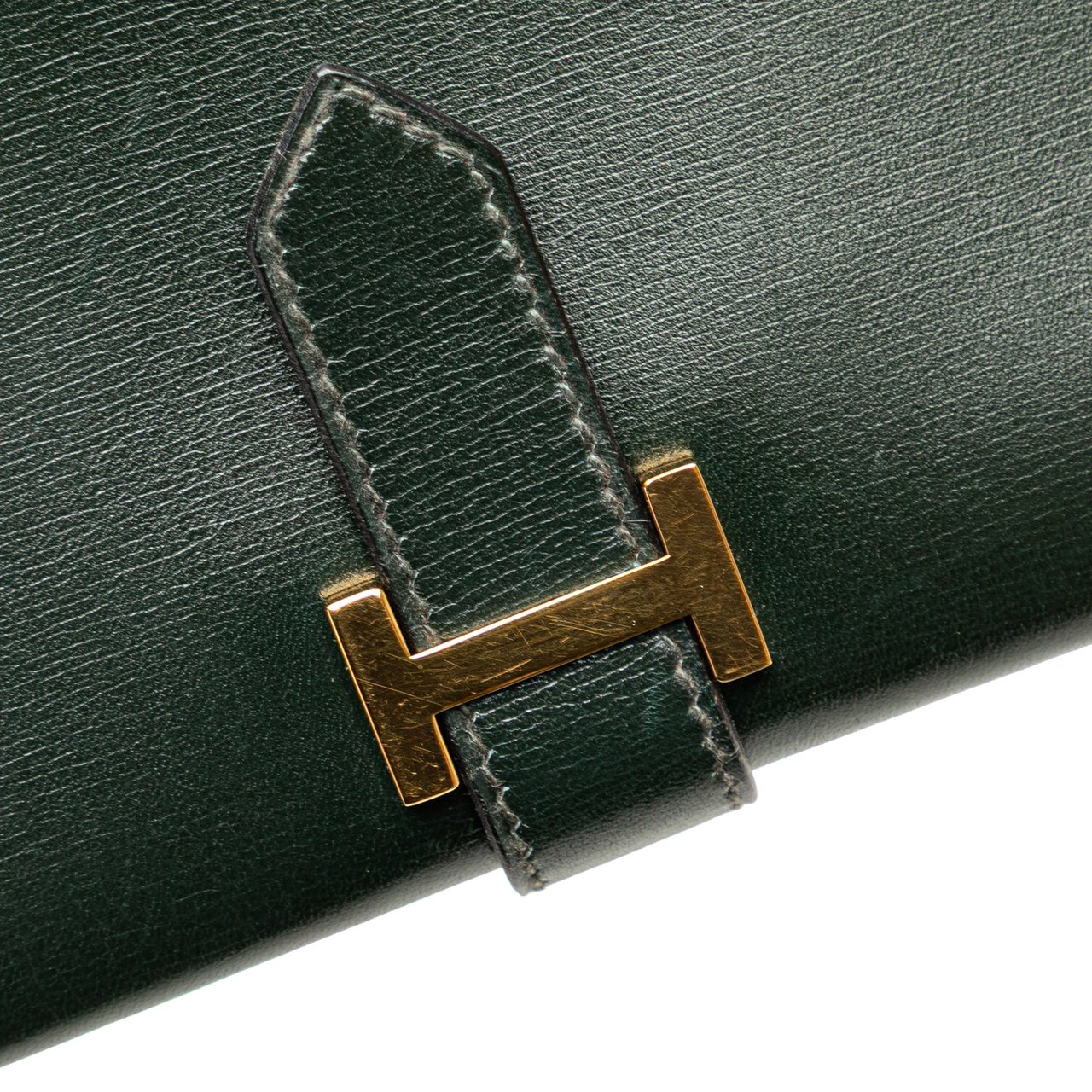 Hermès Box Calf Bearn Wallet Groen