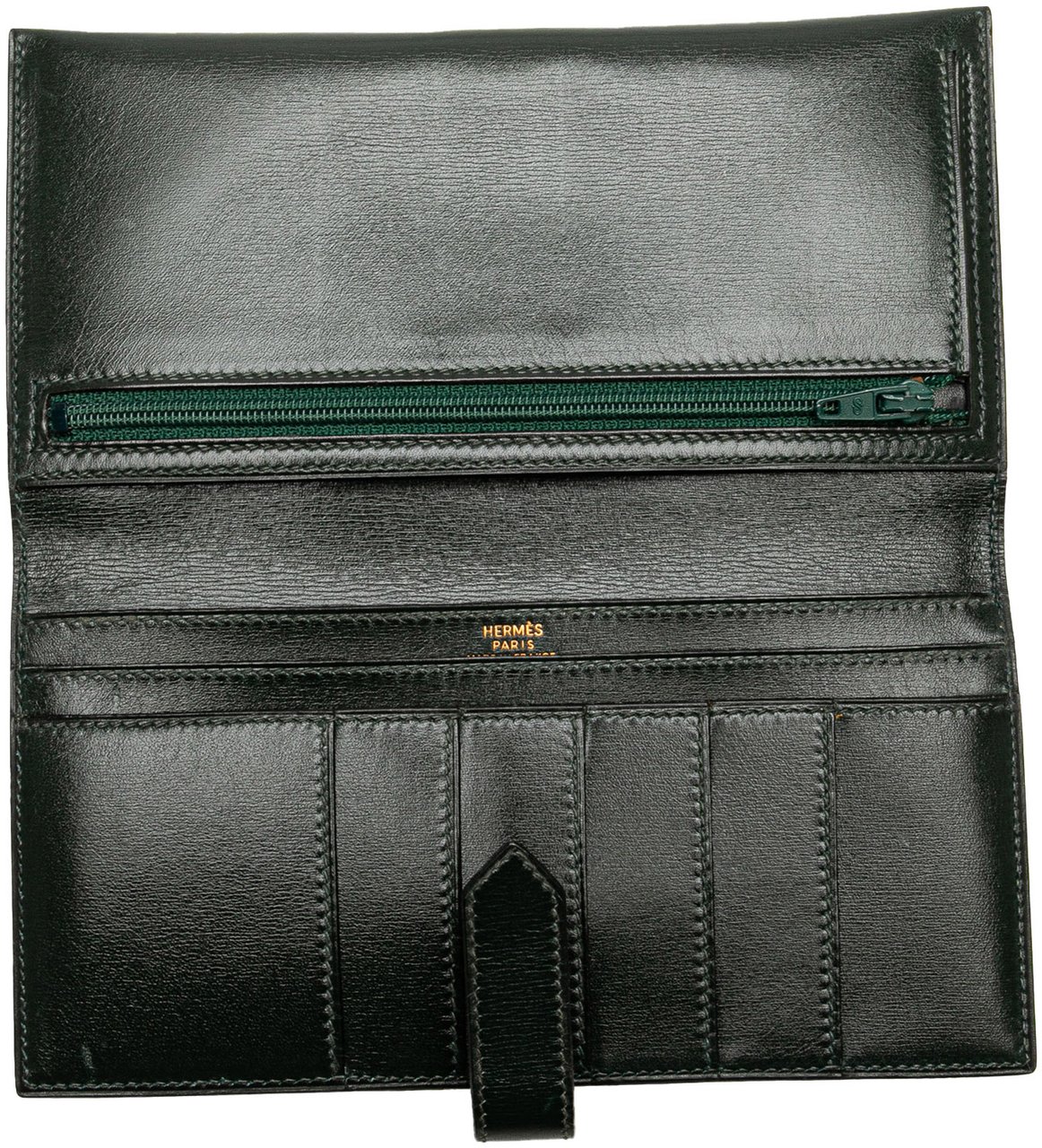 Hermès Box Calf Bearn Wallet Groen