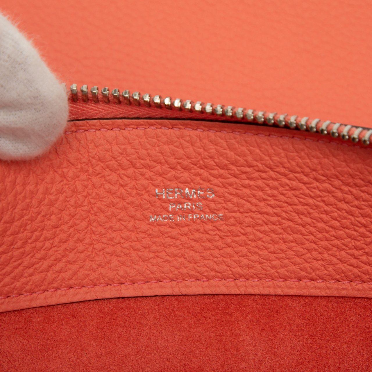 Hermès Medium Togo Bazar Pouch Oranje