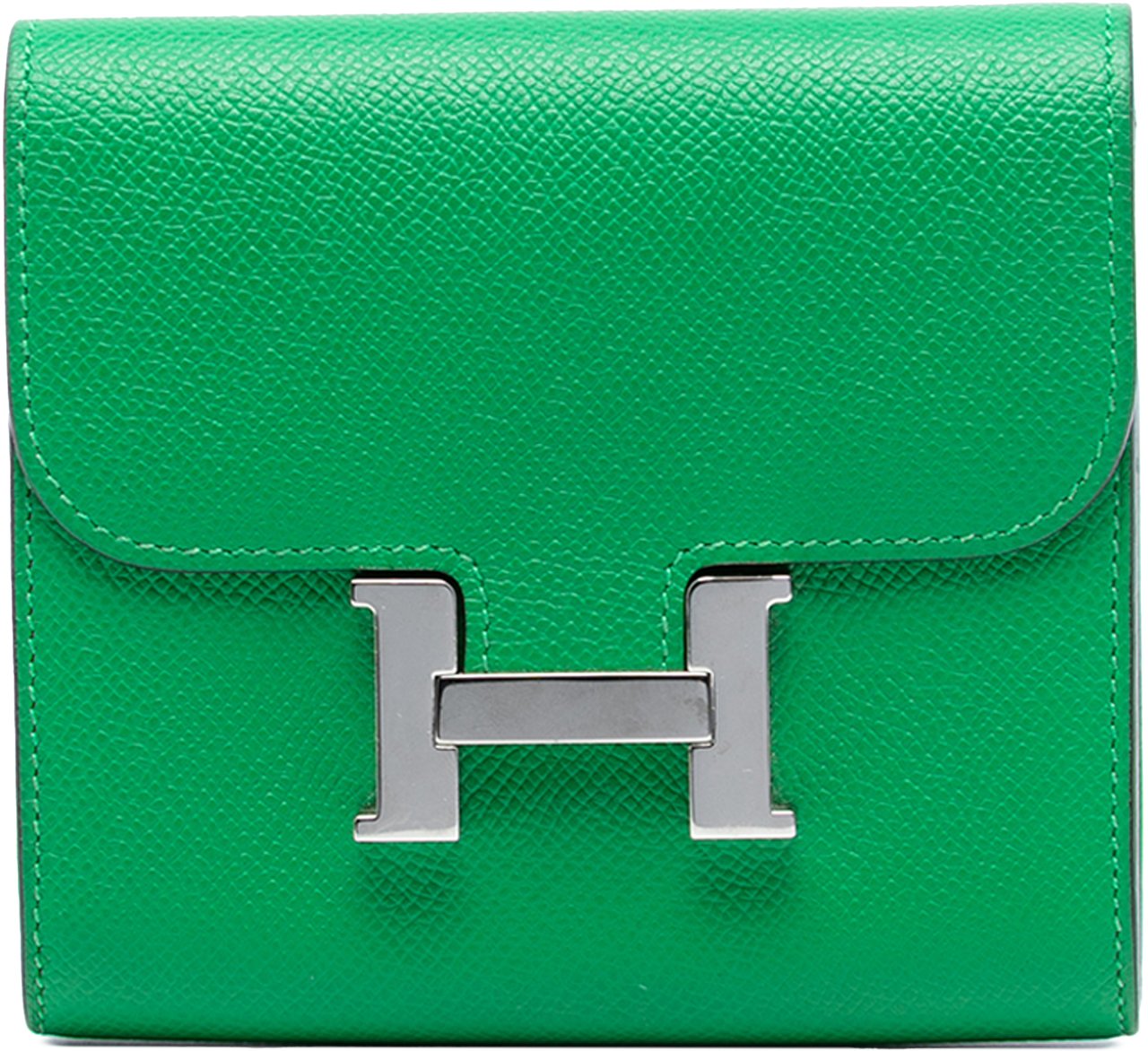 Hermès Epsom Constance Slim Wallet Groen