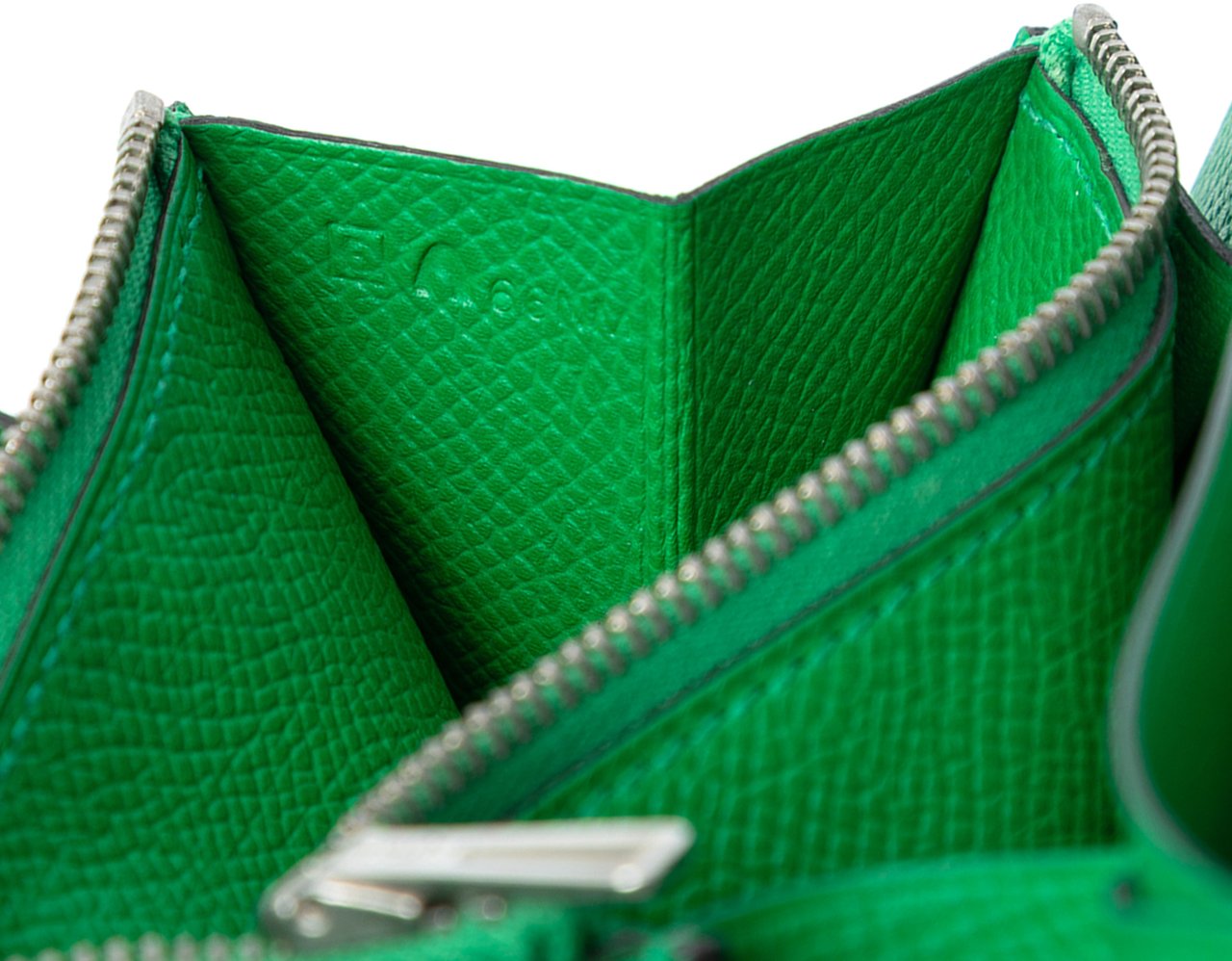 Hermès Epsom Constance Slim Wallet Groen