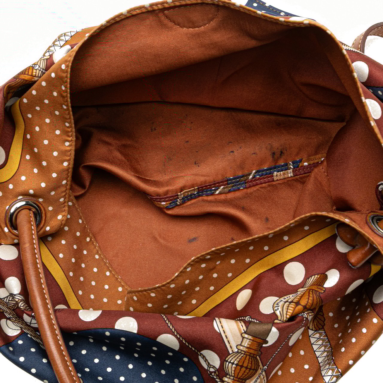 Hermès Clic Clac a Pois Silky City PM Bruin