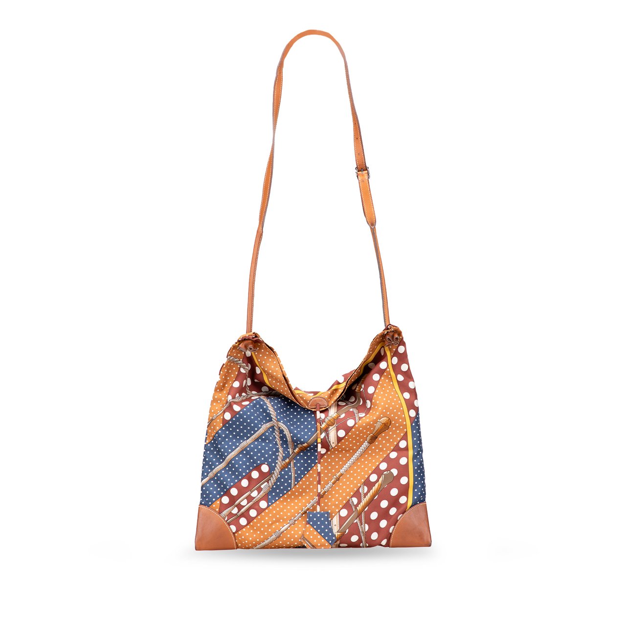Hermès Clic Clac a Pois Silky City PM Bruin